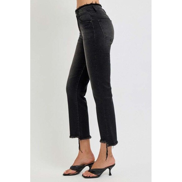 RISEN Raw Hem Cropped Flare Jeans NWT - Picture 2 of 4